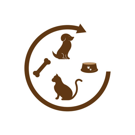 Pet shop Logo icon and symbol flat designのイラスト素材
