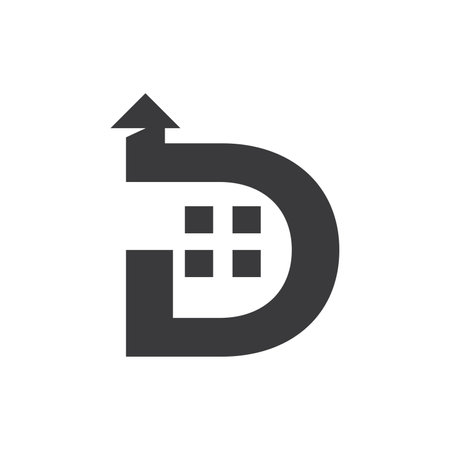 Realestate property with initial logo designのイラスト素材
