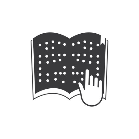 Braille book icon flat designのイラスト素材