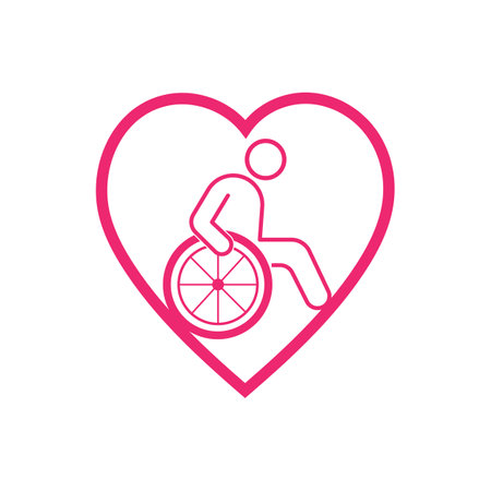 Disability icon medical tools and equipment flat designのイラスト素材
