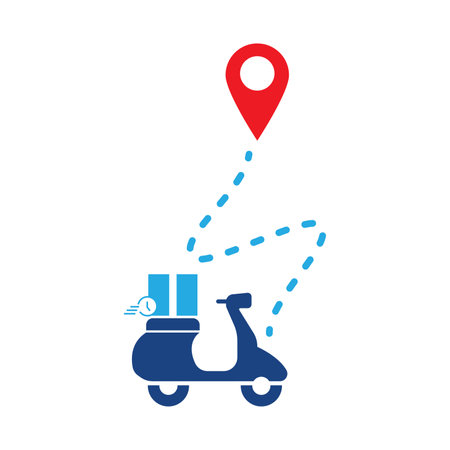 Delivery cargo and Logistic iconのイラスト素材