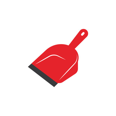 Dustpan Household cleaning tools icon flat designのイラスト素材