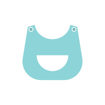 Baby bib icon flat designのイラスト素材