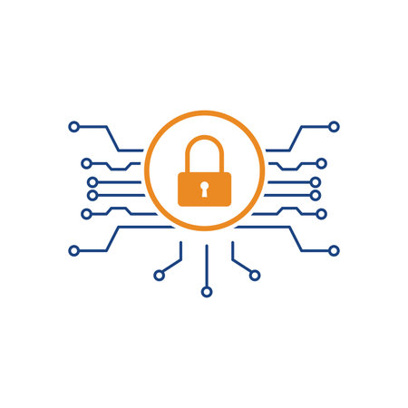 Data security icon flat designのイラスト素材