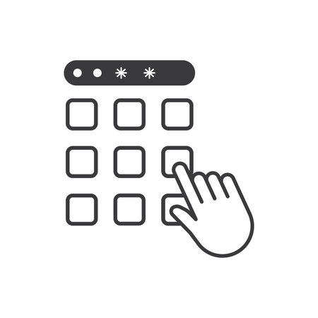 Data security icon flat designのイラスト素材