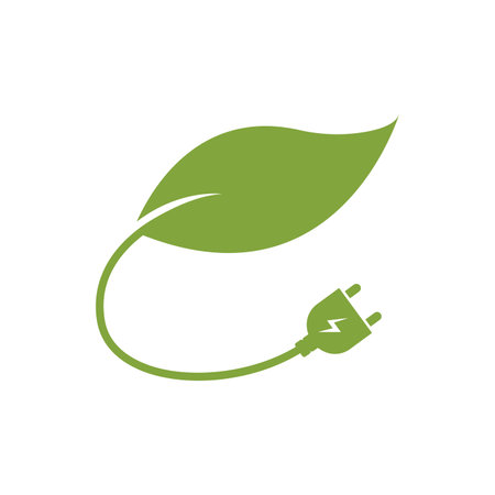 Eco energy logo icon vector illustration design templateのイラスト素材