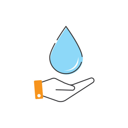 Water drop illustration Logo template vector designのイラスト素材