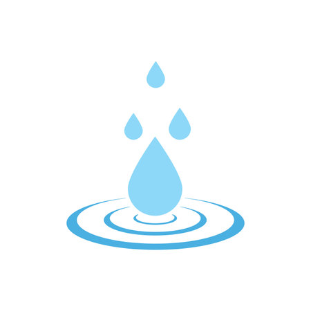 Water drop illustration Logo template vector designのイラスト素材