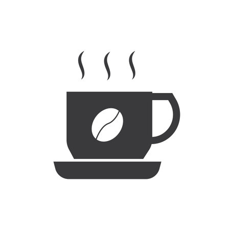 Coffee shop icon flat designのイラスト素材
