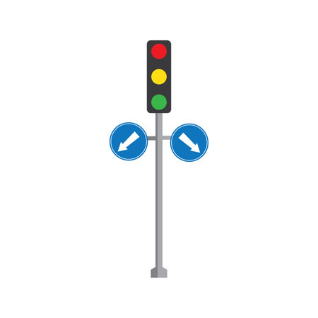 Road sign icon flat designのイラスト素材