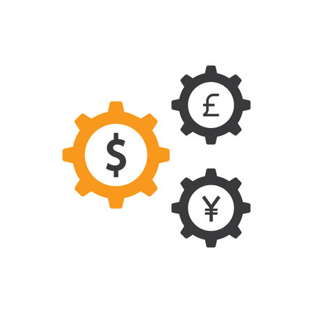 Currency logo icon vector flat designのイラスト素材