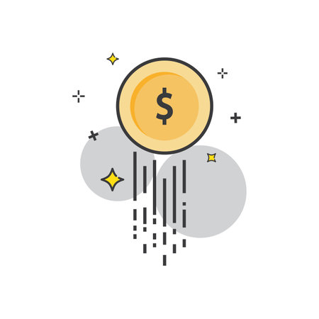 Currency logo icon vector flat designのイラスト素材