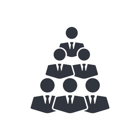 Businesspeople pyramid structure leadership hierarchy.のイラスト素材