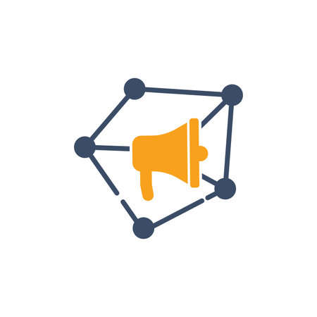 Megaphone icon flat design vectorのイラスト素材