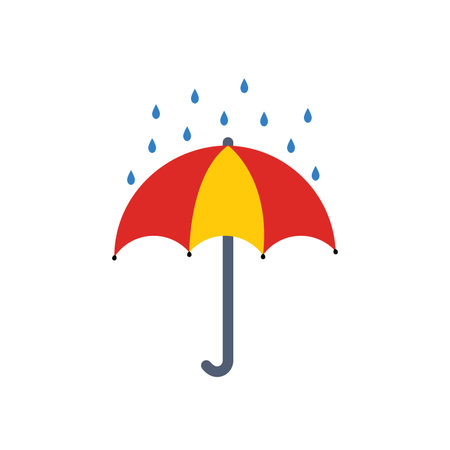 Umbrella logo icon illustration vector templateのイラスト素材