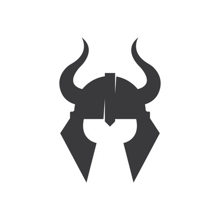 Viking helmet logo icon designのイラスト素材