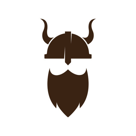 Viking helmet logo icon designのイラスト素材