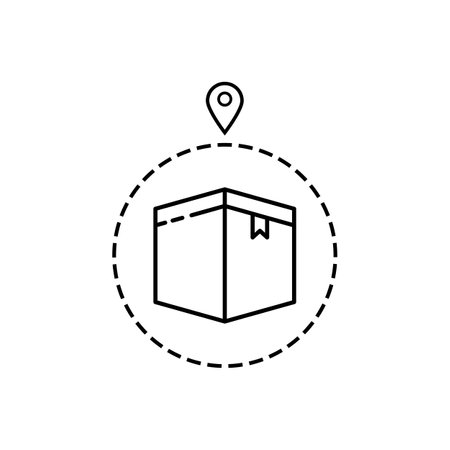 Box and pin logo icon designのイラスト素材