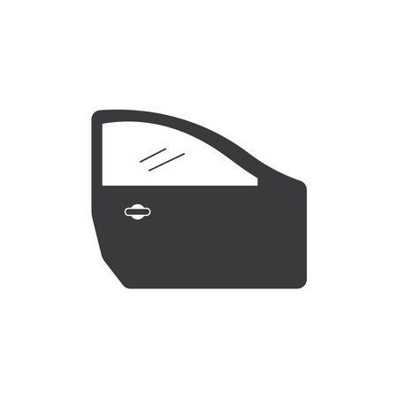 Car door illustration icon flat designのイラスト素材