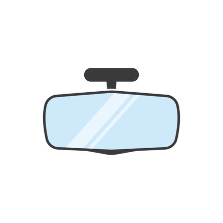 Car rear view mirror icon designのイラスト素材