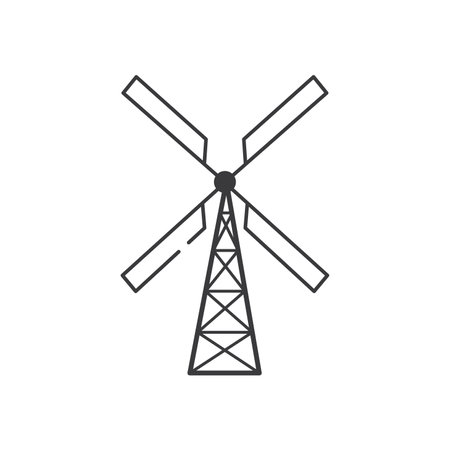 Windmill logo icon flat design templateのイラスト素材