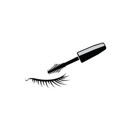 Mascara wand and eyelashes iconのイラスト素材