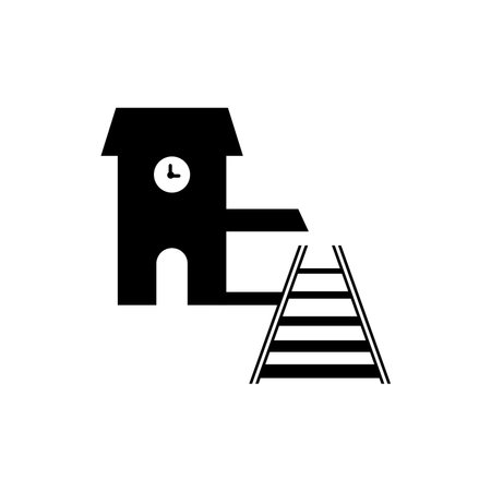 Train sign railway symbol designのイラスト素材