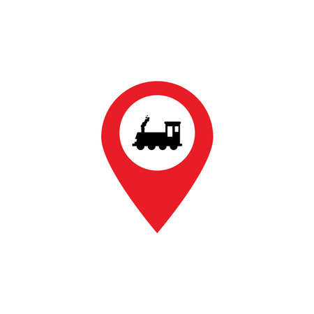 Train sign railway symbol designのイラスト素材