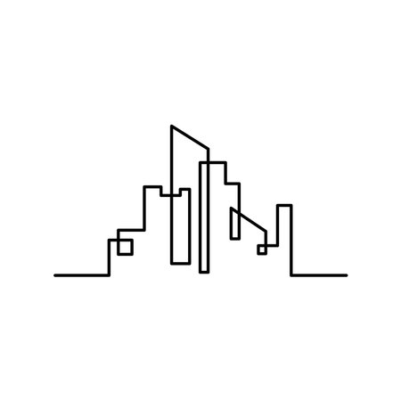 City skyline, city silhouette design illustrationのイラスト素材