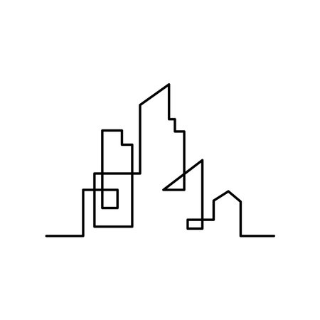 City skyline, city silhouette design illustrationのイラスト素材