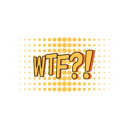 Wtf text comicstyle speech bubble.のイラスト素材