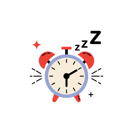 colorful alarm clock with zzz.のイラスト素材