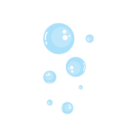 Natural realistic water bubble illustration vector design