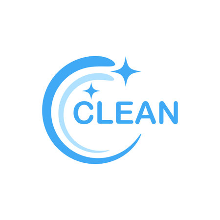 Cleaning logo icon flat designのイラスト素材