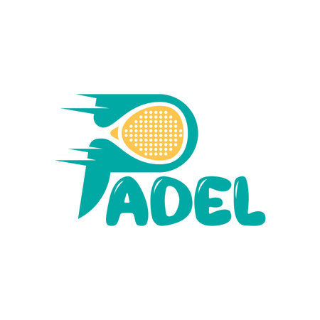 Paddle sport logo icon with rackets and ballのイラスト素材