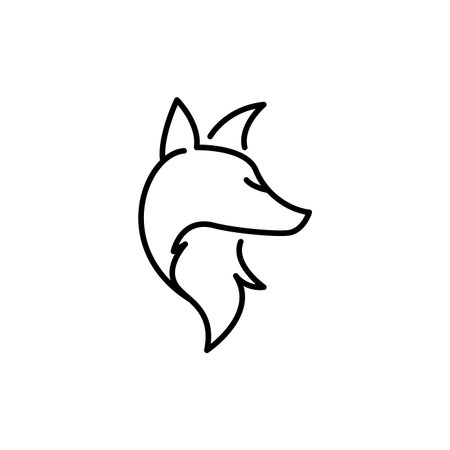 Fox logo illustration vector templateのイラスト素材