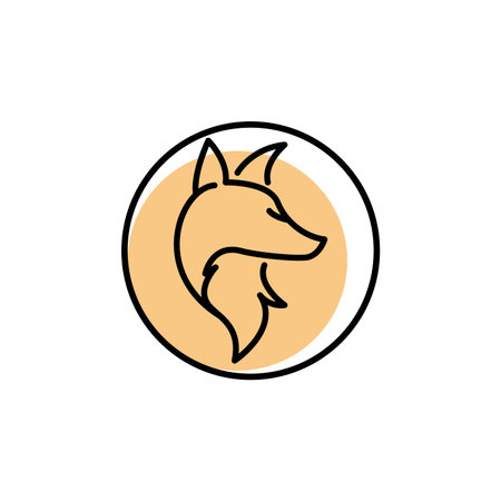 Fox logo illustration vector templateのイラスト素材
