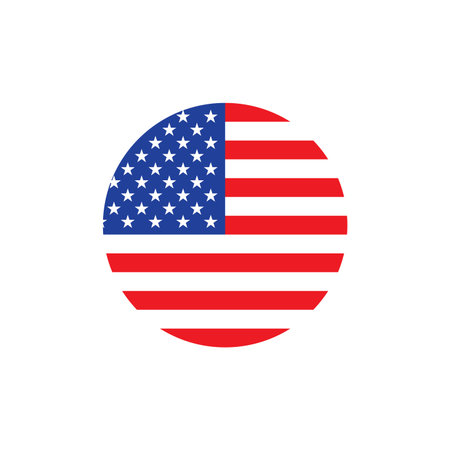 American flag illustration flat designのイラスト素材