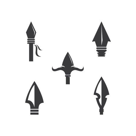 Spear logo and symbol vector design illustrationのイラスト素材