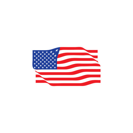 American flag illustration flat designのイラスト素材