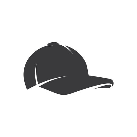 Dark baseball cap on a white background.のイラスト素材