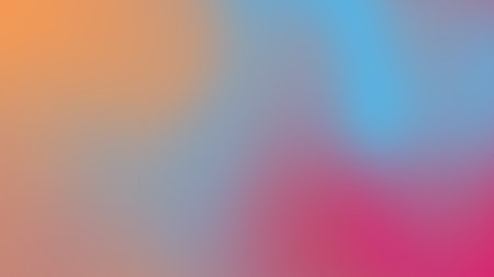 Gradient with pink blue and orange hues.