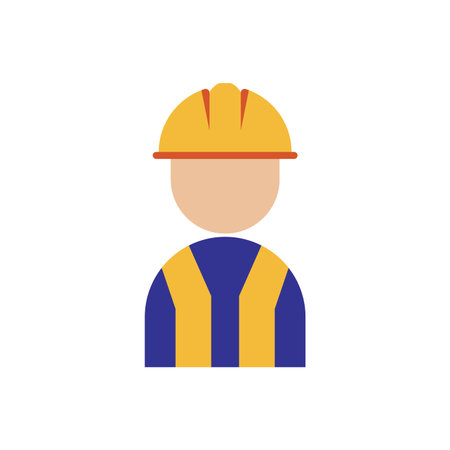 Construction worker wearing a helmet and safety vest.