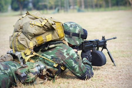 Soldier with rifle