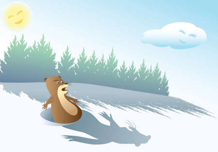 groundhog dayのイラスト素材
