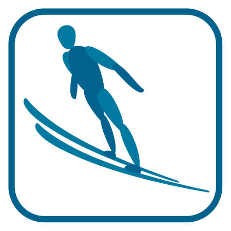 Ski jumping emblem.の写真素材
