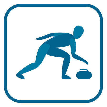 Curling emblem illustrationのイラスト素材