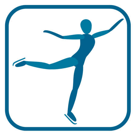Figure skating emblem.のイラスト素材