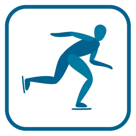 Speed skating emblem.のイラスト素材