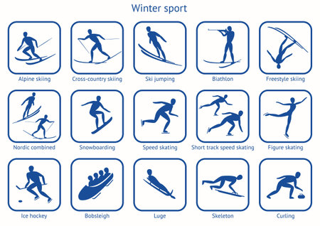 Winter sport and game.のイラスト素材